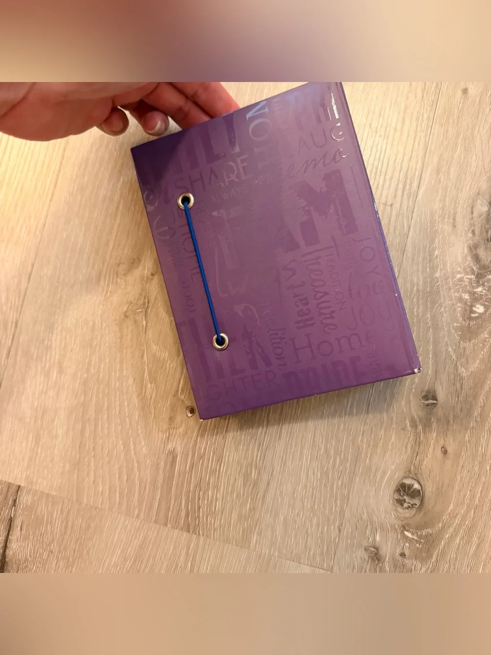 Vintage Y2K purple embossed memories  photo album